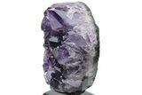 Dark Purple Amethyst Cluster With Stand - Large Points #221076-2